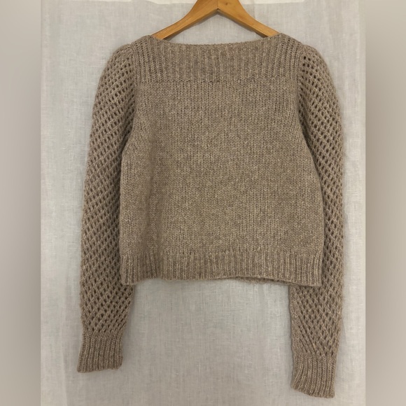 LoveShackFancy Larson Alpaca Crop Pullover Sweater - Picture 5 of 7